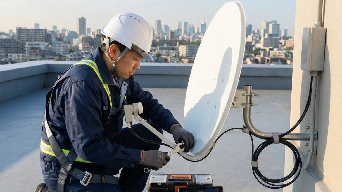 تركيب الدش والطبق