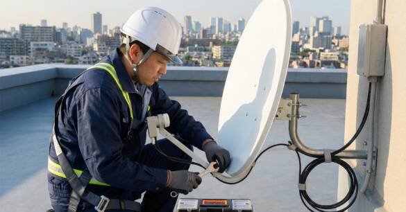 تركيب الدش والطبق